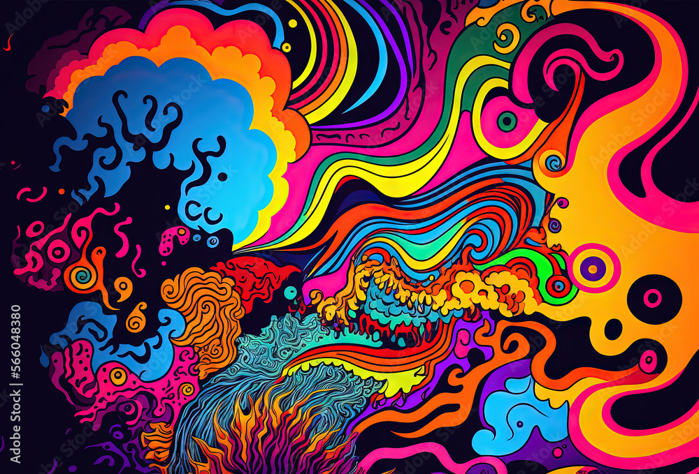 Groovy psychedelic background