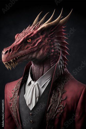 red dragon portrait