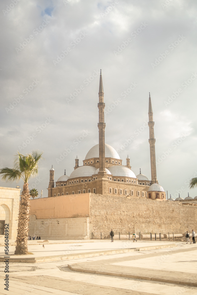 Mosque of Muhammad Ali with Cairo Citadel Foreground