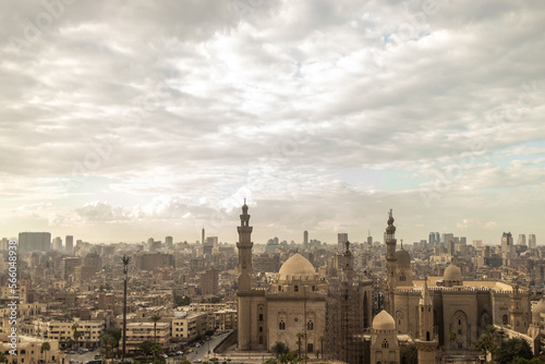 Mosque-Madrasa of Sultan Hassan in Cairo Skyline