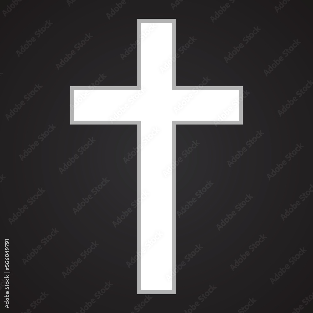 Religion cross icon. Christian Symbol. Vector illustration