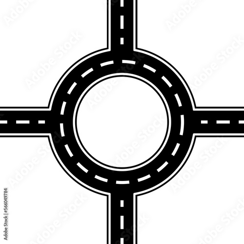 Round roundabout circle road. Roundabout road. Road circle intersection