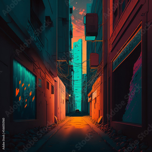 Synthewave Street Light Alley