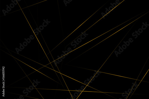 Abstract black with gold lines  triangles background modern design. Vector illustration EPS 10.