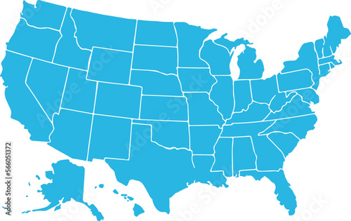 map of USA vector eps10