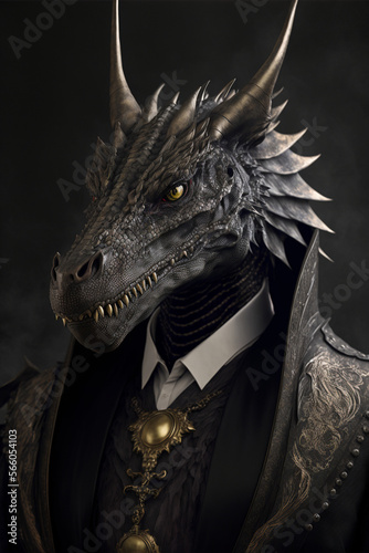 black dragon portrait