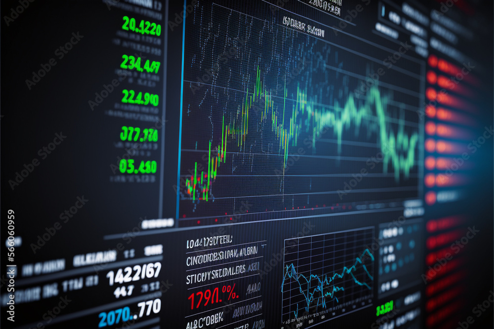 graph of market indicator. stock data concept, financial statistic graph analysis. generative ai graph of market indicator. stock data concept, financial statistic graph analysis. generative ai