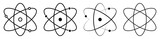 Atom icon set. Molecule symbols. Symbol for website design, logo, app, UI. Vector illustration EPS10