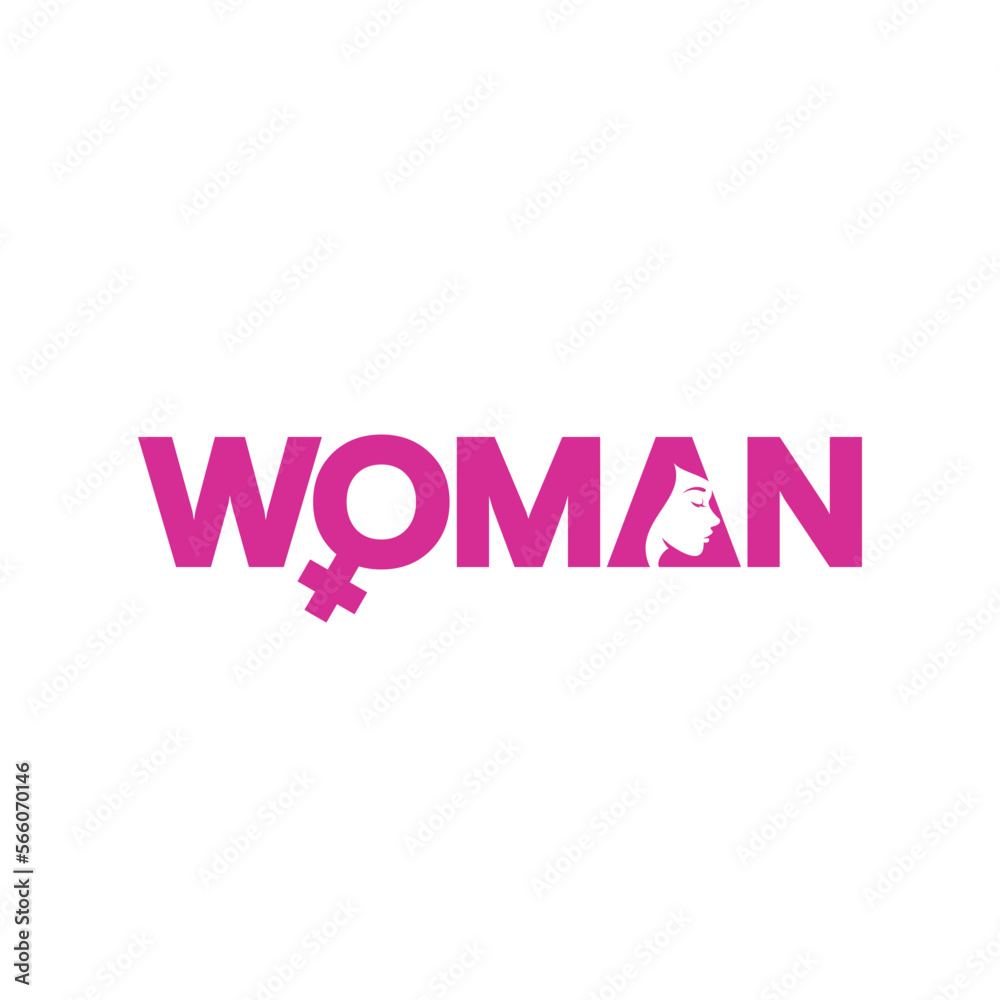 Modern Woman Typography Logo design inspiration