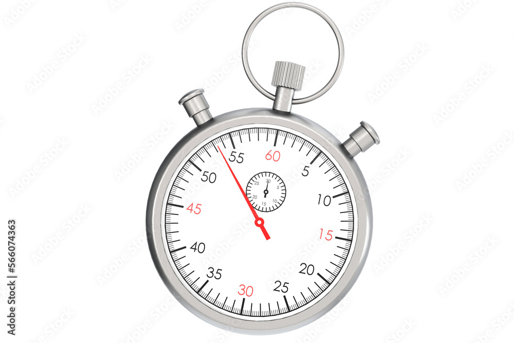Metal stopwatch isolated on white background Metal stopwatch isolated on white background