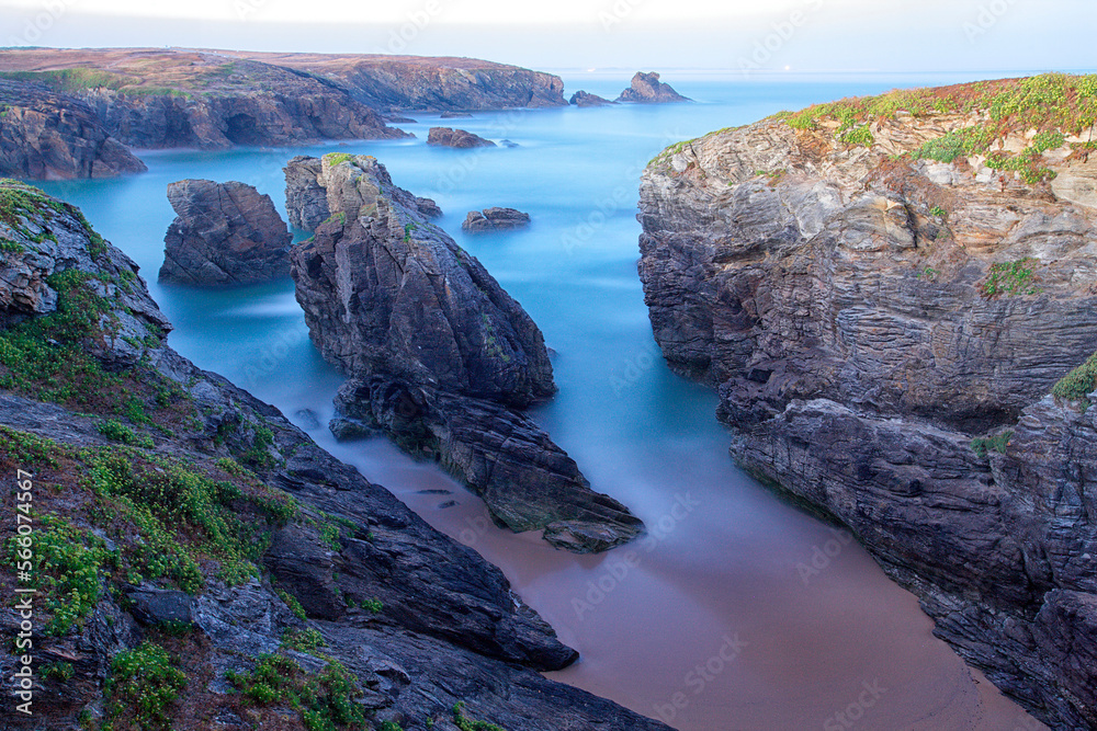 Sunrise in Wild Coast In Quiberon Sunrise in Wild Coast In Quiberon