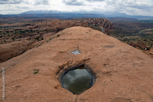 A pothole above Moab, Utah. photo