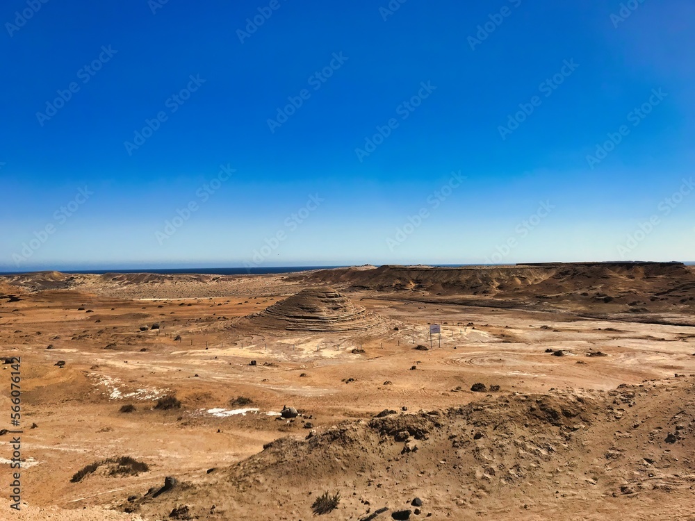 Salt pyramids. natural formation of sand and salt located in the Quebrada de la Higuera. Atacama Desert, Chile