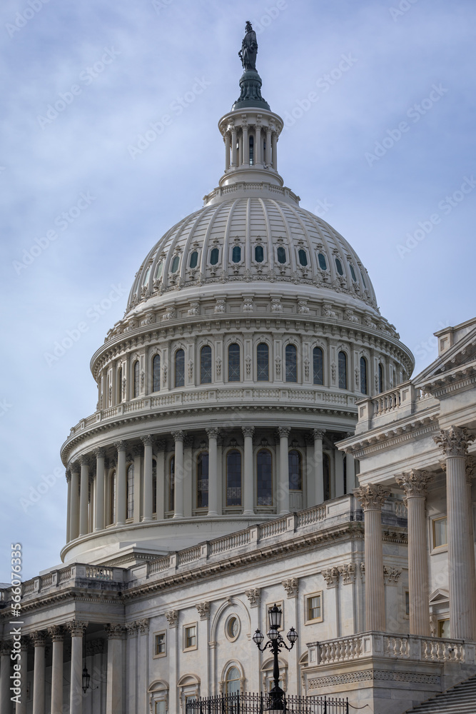 Close-up of the Dome of the United States Capitol Building