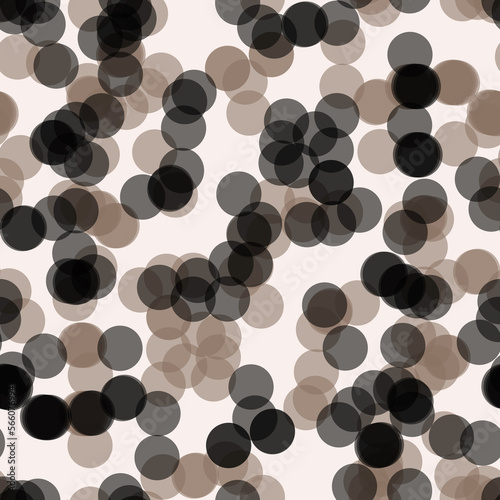 Seamless hand draw polka dots, colorful geometric pattern