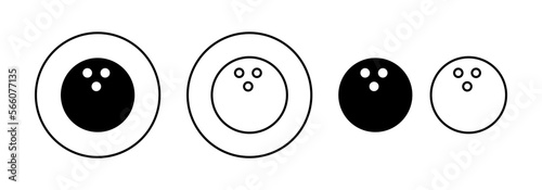 Bowling icon vector for web and mobile app. bowling ball and pin sign and symbol.