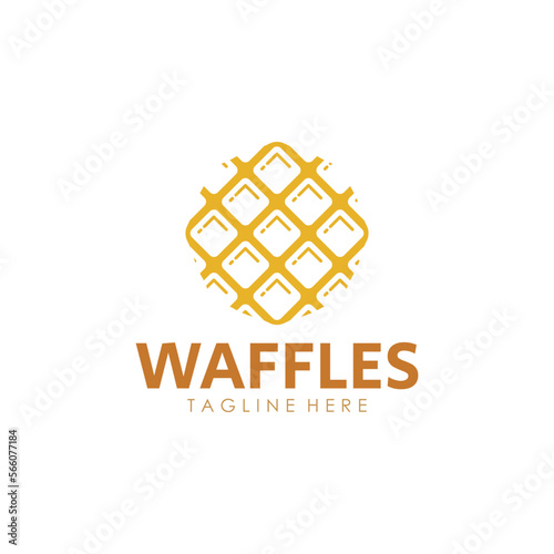 Delicious Belgian Waffle Logo Template