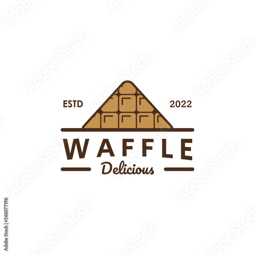 Delicious Belgian Waffle Logo Template