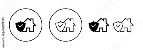 home insurance icon vector for web and mobile app. home protection sign and symbol
