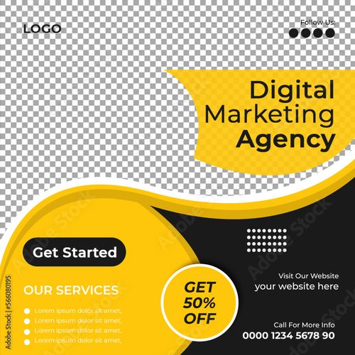 Digital Marketing Social Media Post Template | Social Media Post Design for Digital Marketing Agency |Facebook Instagram post design	