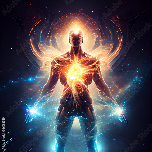 Cosmic energy unleashing into space generative ai
