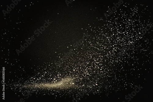 Illustration of sparkling dust particles floating in the air, Generative AI