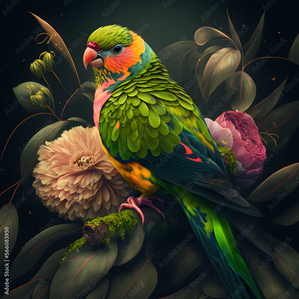Fototapeta premium Best Parakeet Dad Ever