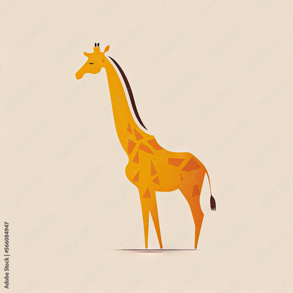 A logo icon of a giraffe, made using generative ai A logo icon of a giraffe, made using generative ai