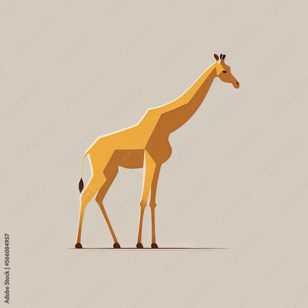 Obraz premium A logo icon of a giraffe, made using generative ai