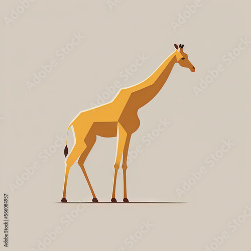 A logo icon of a giraffe  made using generative ai