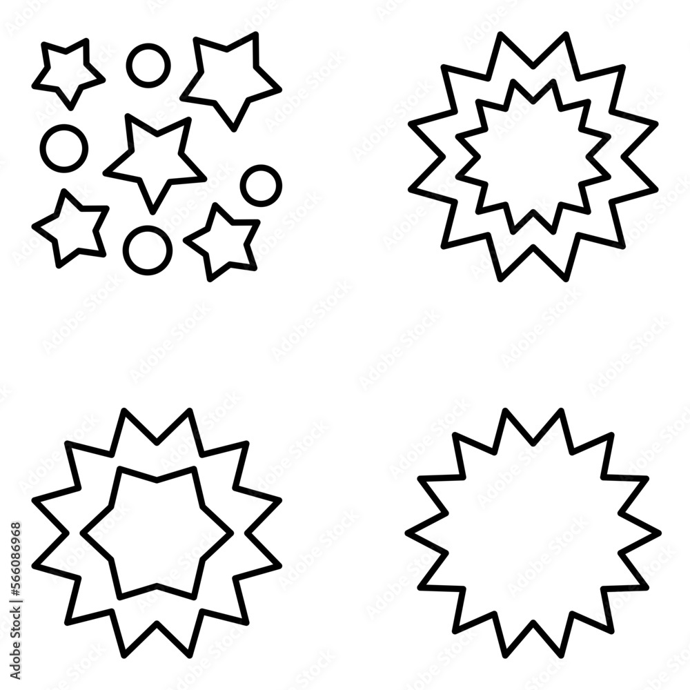 Stars Vector Line Icons