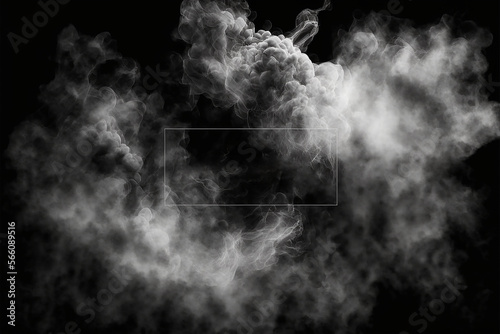 Abstract grunge smoke with frame for wallpaper design