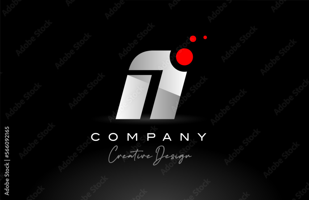 N alphabet letter logo with red dot and black and white color. Corporate creative template design for company and business N alphabet letter logo with red dot and black and white color. Corporate creative template design for company and business