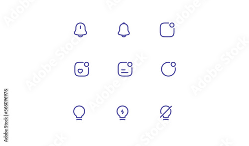 vector set icons Notifications