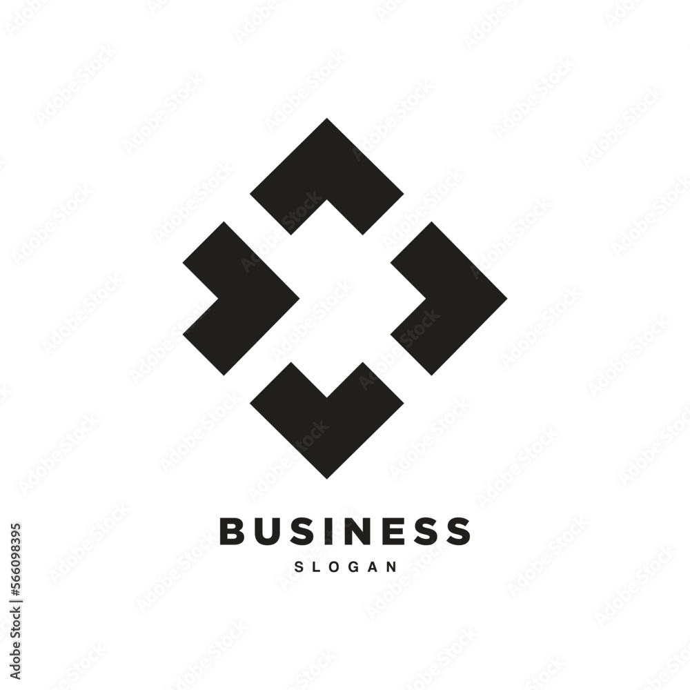 Abstract arrow logo. Arrow out of the box design vector Abstract arrow logo. Arrow out of the box design vector