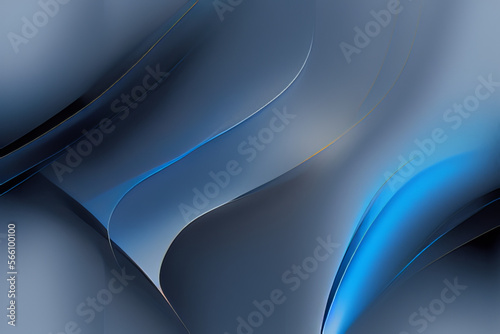 abstract blue wave background - generative ai illustration