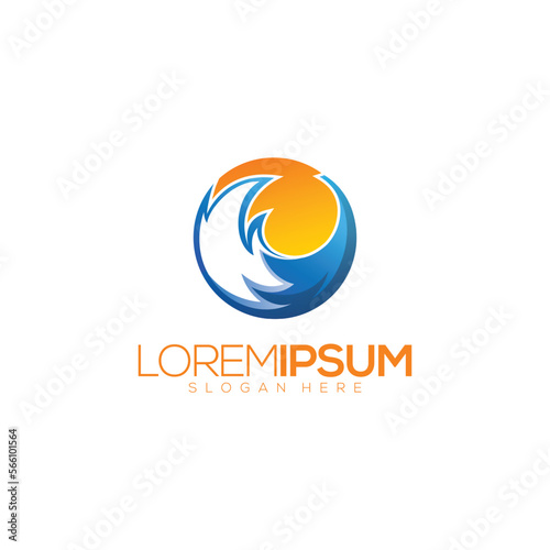 Free Download Awesome Wave Circle Premium Logo Vector - GFXLoad