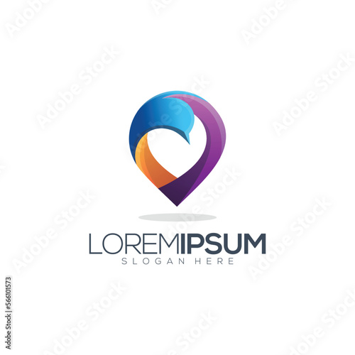 Free Download Awesome Location Bird Premium logo Vector - GFXLoad