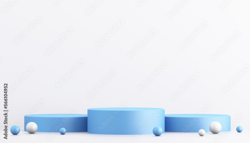 3d blue and white product podium mockup with minimal abstract background ,3d rendering 3d blue and white product podium mockup with minimal abstract background ,3d rendering