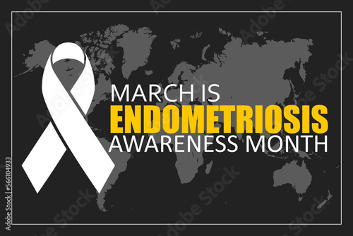 Vector illustration on the theme of Endometriosis awareness month observed each year during March. 
