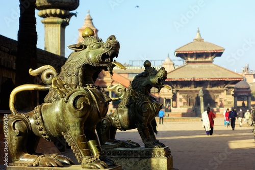 Statues at Bhatapur Durbar Square