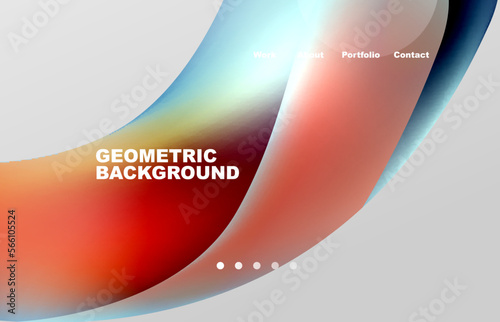 Abstract liquid background for your landing page design. Web page for website or mobile app wallpaper