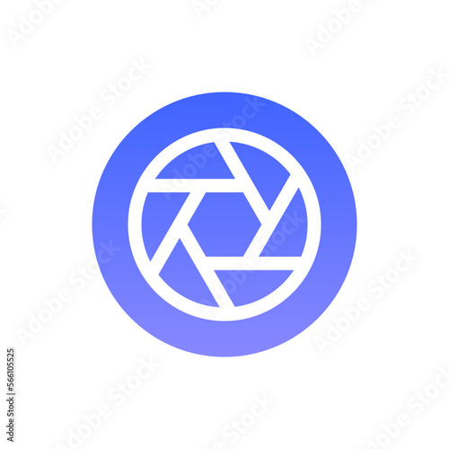 shutter flat gradient icon