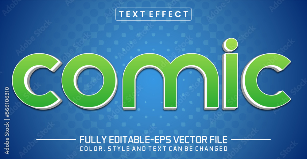 Naklejka premium Comic text editable style effect