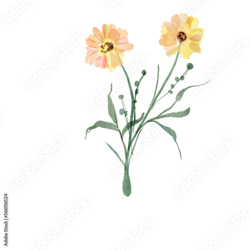 Wallpaper Mural Spring flower watercolor Torontodigital.ca