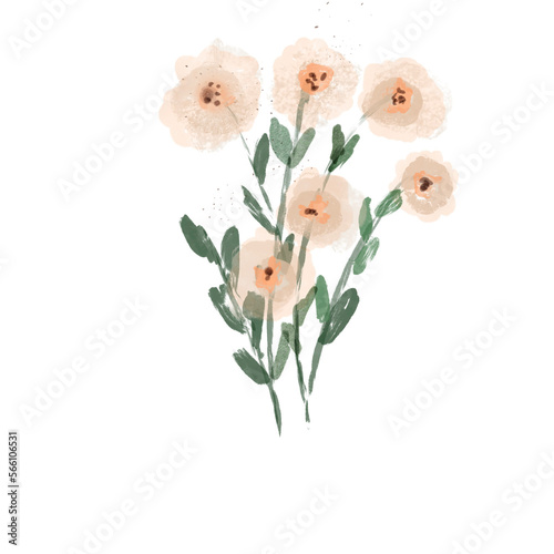 Wallpaper Mural Spring flower watercolor Torontodigital.ca