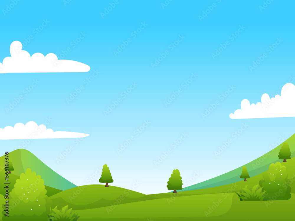 Nature landscape vector suitable for background or illustration