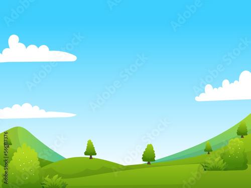 Nature landscape vector suitable for background or illustration