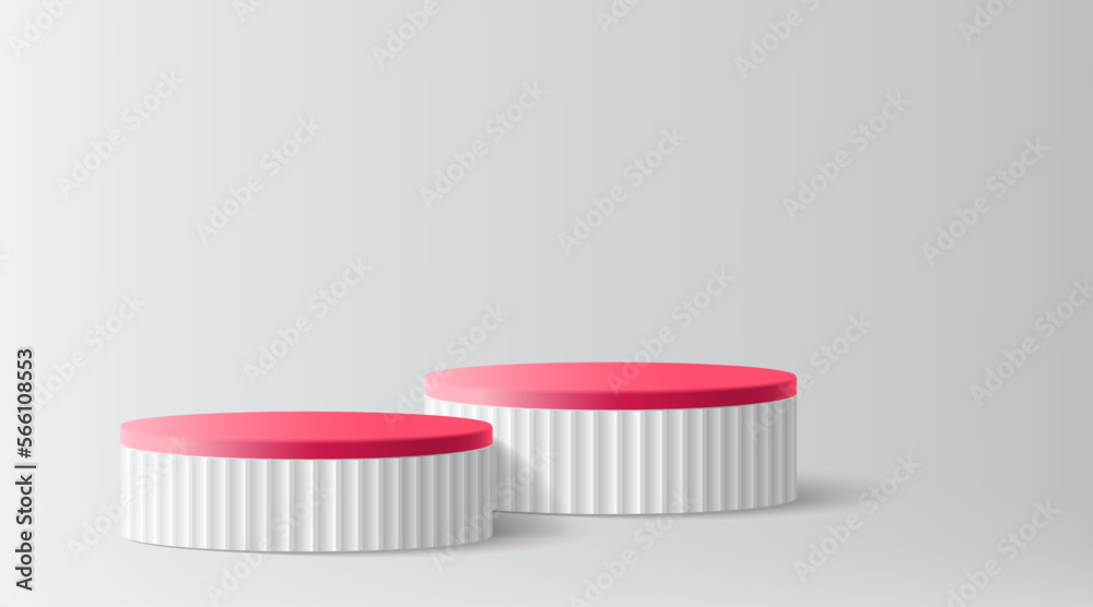 3d product podium mockup with abstract background on red and white background,vector 3d illustration 3d product podium mockup with abstract background on red and white background,vector 3d illustration