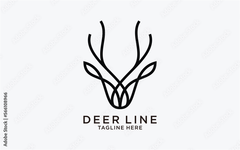 logo design deer line creative template logo design deer line creative template